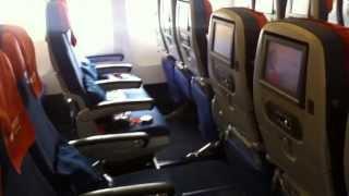 Aeroflot Boeing 777-300ER Russian Airlines Moscow SVO to New York JFK Economy Class cabin inside