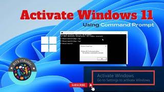 How to Activate Windows 11 using Command Prompt | Windows 11 Activation #windows11 #windows