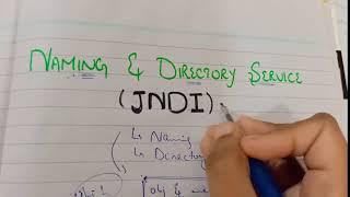 JNDI java naming and directory service in distributed computing in urdu