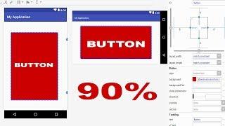 Android Tutorial How to Set Height and Width in Percentage of a Button with ConstraintLayout