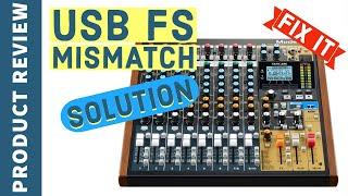 Solutions for TASCAM Model 12 USB Fs Mismatch Error