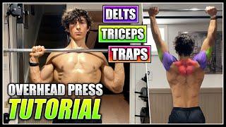 How to do the BARBELL OVERHEAD 'MILITARY' PRESS! | 2 Minute Tutorial