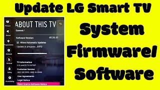 How to Update LG Smart TV System Firmware/ Software Version through USB