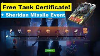 NEW Tank Quest & Sheridan Event - Fight for Free Tank Certificates! - Live Stream! WoT Blitz