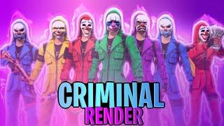 Free Fire Criminal Render Pack | Free Fire Render Pack | Free Fire Character Png | Render Pack Drive