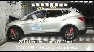 2013-2018 Hyundai Santa Fe Sport FMVSS 208 Unbelted Frontal Crash Test