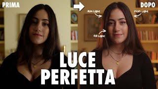 LUCE PERFETTA per i tuoi video: THREE POINT LIGHTING