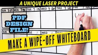 Great for Laser Engraving Business Acrylic Wet Dry Erase Wipe-off Whiteboard - Design File Available