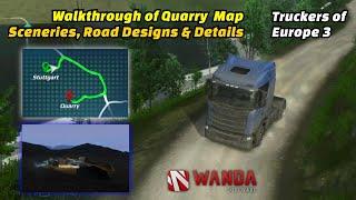 Truckers of Europe 3 - Full Walkthrough of Quarry Map, Stuttgart, New Road Layouts & Scenery Details