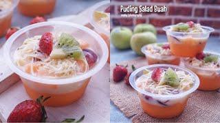 CARA MEMBUAT PUDING SALAD BUAH SEGAR ENAK BANGET