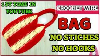 crochet wire macrame bag | easy tutorial for beginners | Amazing DIY World.