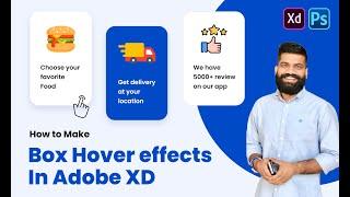 Adobe XD | How to create card hover effects with animation in Adobe XD | Adobe XD Toturial.