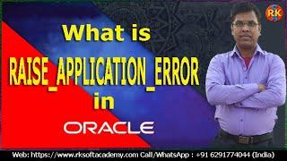 Raise Application Error Procedure | RAISE_APPLICATION_ERROR() | Oracle Procedures | PLSQL Tutorial