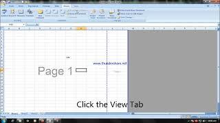 How to remove Page 1 Watermarks in MS Excel.