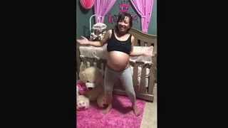8-month Pregnant Woman Dancing "Watch Me" (whip/nae nae)