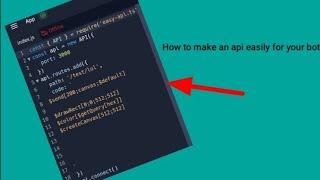 How to make an api easily like aoi.js and bdfd!