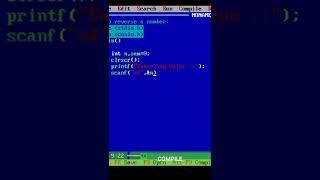 write a program to reverse a number||turbo c||c++