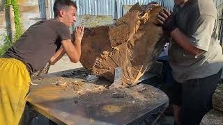 Mega big wood carving  Good job guys 🪓🪓🪓