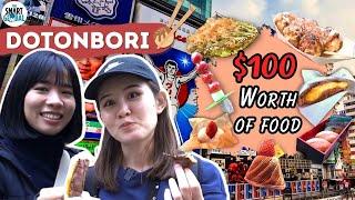 $100 Worth of Food In Dotonbori At Osaka | Exploring Japan