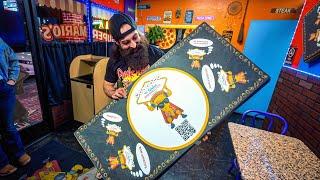 I TRIED TO EAT THE BIGGEST PIZZA IN LAS VEGAS...SUPER MARIO'S 45" PIZZA CHALLENGE! | BeardMeatsFood