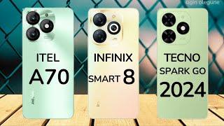 itel A70 vs Infinix Smart 8 vs Tecno Spark Go 2024