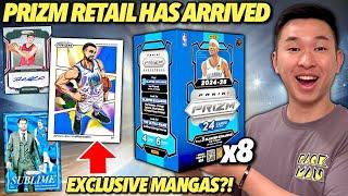 MANGAS IN PRIZM RETAIL (EXCLUSIVE)?!  2024-25 Panini Prizm Basketball Value Blaster Box Review x8