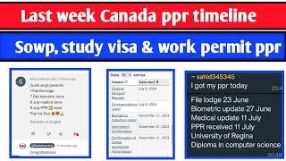 Last week important ppr timeline| Today's ppr request timeline canada | Latest Canada PPR