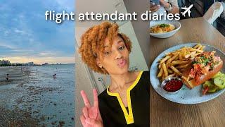 flight attendant diaries ep.5️ natural hair chat, july 4th in boston