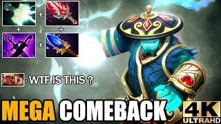 Crazy Build Mjollnir Storm Spirit Defend Mega Creeps Epic Comeback 7.29 Dota 2