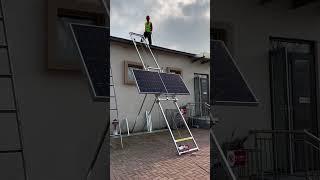 Solar panel lifter ladder hoist