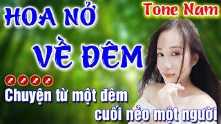 Hoa Nở Về Đêm Karaoke Nhạc Sống Tone Nam ( Cm ) - Tình Trần Organ