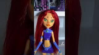 Making a Starfire Custom Doll Face and hair by morgsdolls #monsterhigh #starfire