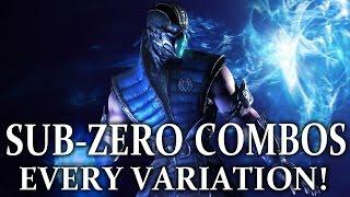 Mortal Kombat X: Sub-Zero Combos - Every Variation! MKX GrandMaster, Cryomancer. Unbreakable! Guide!