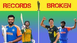 RECORDS BROKEN in T20 World Cup 2024