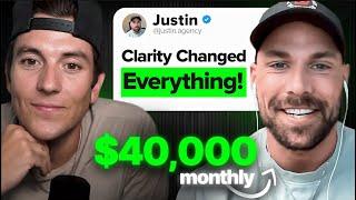 Justin was a confused freelancer to having clarity with $40k/mo running a team (CASE STUDY)