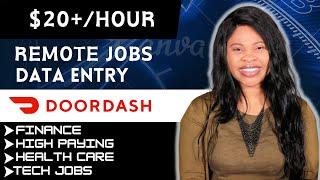 Entry Level Remote Jobs: w/ Door dash (Finance Jobs, Medical Billing)