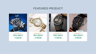 How To Make Ecommerce Website Product Section Using HTML,CSS,Bootstrap