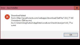 (FIXED) Java Installer Download Failed Error on Windows 10