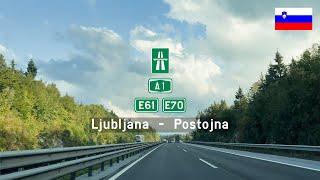 [4KHDR] Driving in Slovenia: Avtocesta A1 E61 & E70 from Ljubljana to Postojna