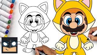 Super Mario | How To Draw Cat Mario