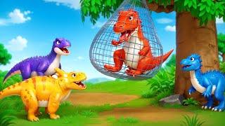 T Rex's Epic Rescue of Trapped Dinosaurs | Jurassic Adventures 2024