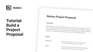 Build a Project Proposal with Notion (Tutorial + Template)