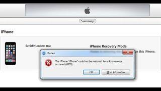 An Unknown Error Occurred On iTunes Error 4005 Fix