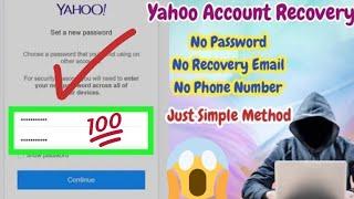 Yahoo Mail Old Account Recovery 2024 | Recovery Of Yahoo Account Without Any Verification Latest