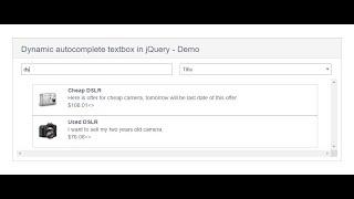 How to create autocomplete textbox using jQuery