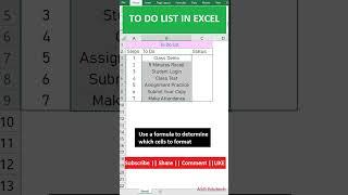 OMG  How to create to do list in Excel, Excel tips and tricks #shorts @Mrbeast