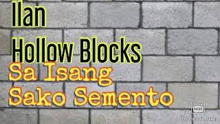 ilan Hollow Blocks sa 1 Sako Semento, CHB LAYING MORTAR