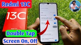 redmi 13c double tap screen on off, redmi 13c double tap setting
