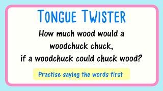 Tongue Twister | Woodchuck Wood | Progressively Gets Faster & Higher