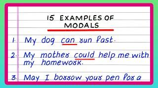 EXAMPLES OF MODALS | 5 | 10 | 15 EXAMPLES OF MODALS | MODAL VERBS | IN ENGLISH GRAMMAR